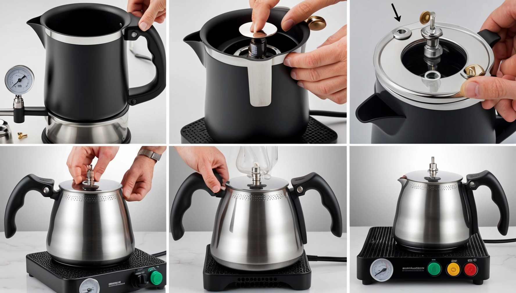 Kotyogós kávéfőző biztonsági funkciók teszt - hőkezelés és biztonságos használat