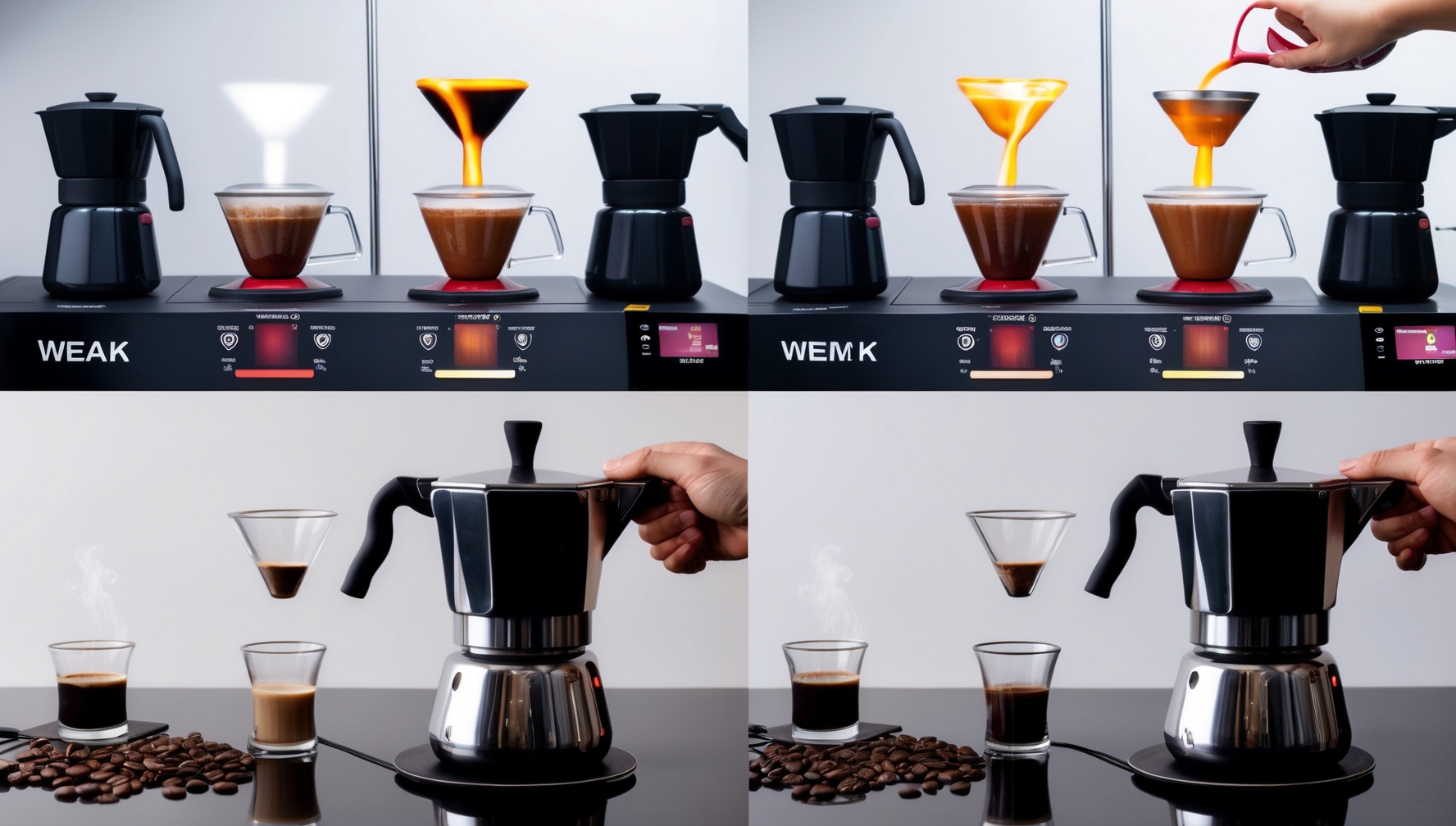 Kotyogós kávéfőző főzési teljesítmény teszt - kávéfőzési hatékonyság vizsgálata